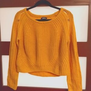 Freshman bright yellow sweater